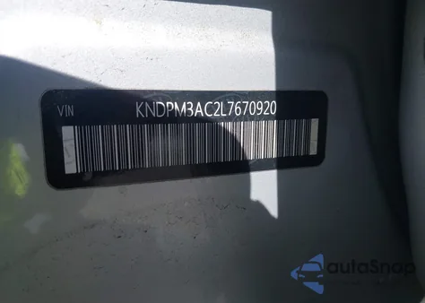 2020 Kia Sportage Lx z USA, uszkodzony, nr VIN KNDPM3AC2L7670920